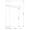 Mexen Royo One hohe Waschtischarmatur, gebürstetes Gun Gray - 72211-66