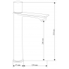Mexen Royo One robinet de lavabo haut, graphite - 72211-66
