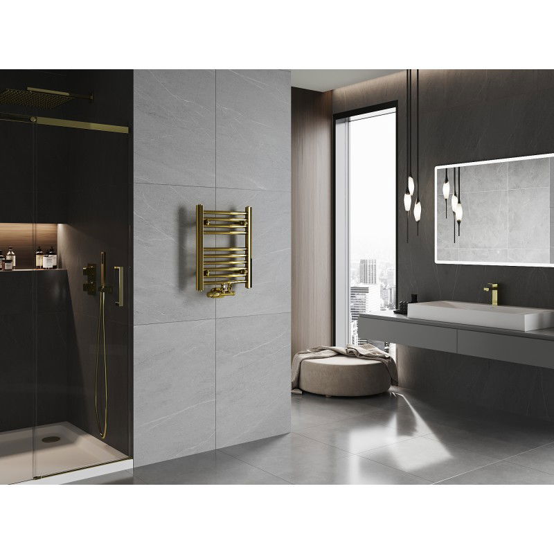 Mexen Ares radiador de casa de banho 500 x 400 mm, 142 W, dourado - W102-0500-400-00-50