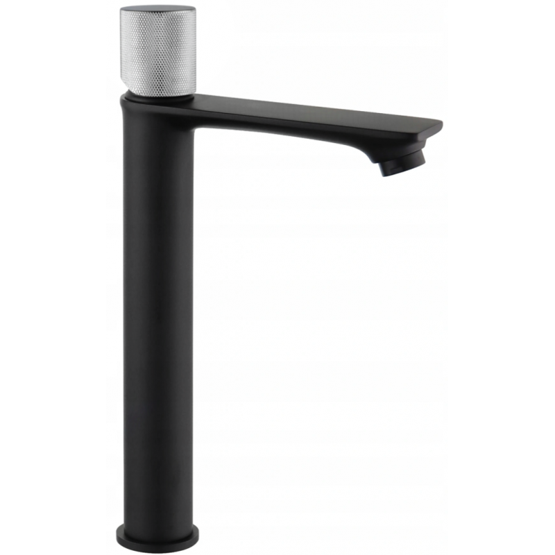 Mexen Royo One grifo alto de lavabo, cromo/negro - 72211-77
