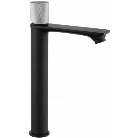 Mexen Royo One high washbasin faucet, chrome/black - 72211-77