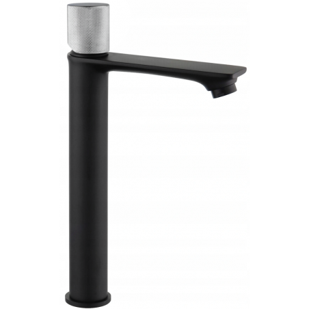 Mexen Royo One rubinetteria lavabo alta, cromato/nero - 72211-77