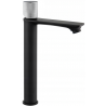 Mexen Royo One grifo de lavabo alto, cromo/negro - 72211-77