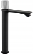 Mexen Royo One rubinetteria lavabo alta, cromato/nero - 72211-77