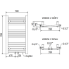 Mexen Ares grzejnik łazienkowy 700 x 400 mm, 189 W, chrom - W102-0700-400-00-01