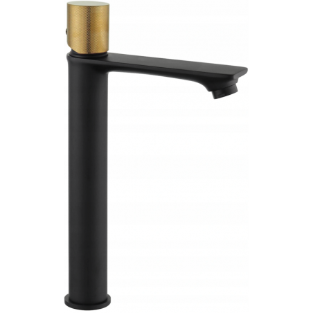 Mexen Royo One hoge wastafelkraan, zwart/goud - 72211-75