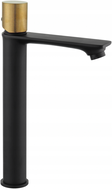 Mexen Royo One grifo de lavabo alto, negro/dorado - 72211-75