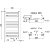 Mexen Ares Badheizkörper 700 x 400 mm, 240 W, Anthrazit - W102-0700-400-00-66