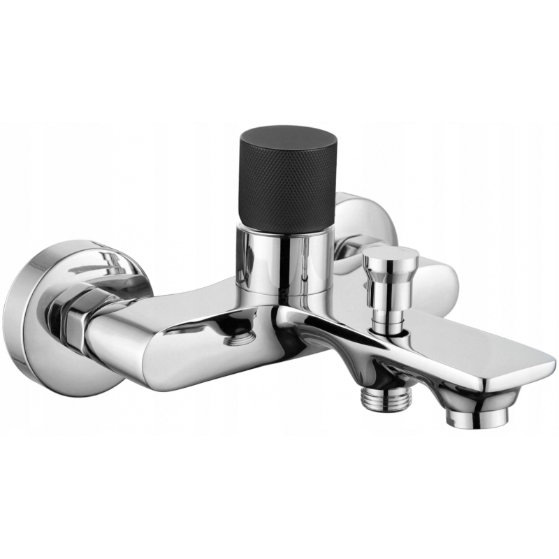 Mexen Royo One badkarsblandare, krom/svart - 72231-07