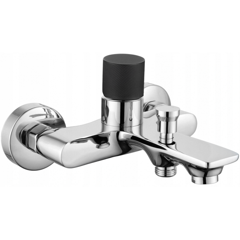 Mexen Royo One grifo de bañera, cromo/negro - 72231-07
