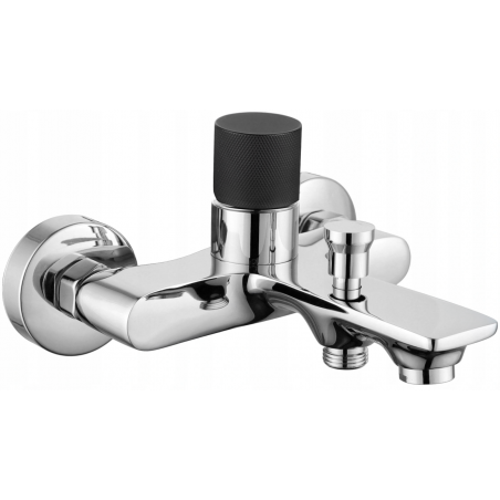 Mexen Royo One Badewannenarmatur, Chrom/Schwarz - 72231-07