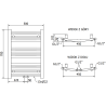 Mexen Ares Badheizkörper 700 x 500 mm, 286 W, Anthrazit - W102-0700-500-00-66