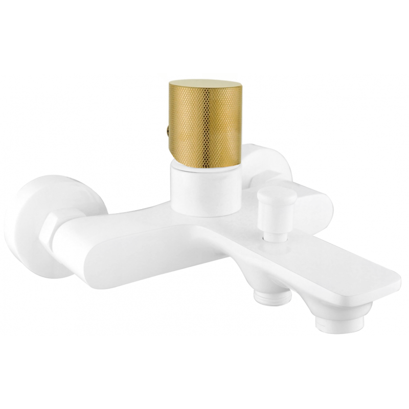 Mexen Royo One grifo de bañera, blanco/oro - 72231-25