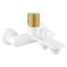 Mexen Royo One badkarsblandare, vit/guld - 72231-25
