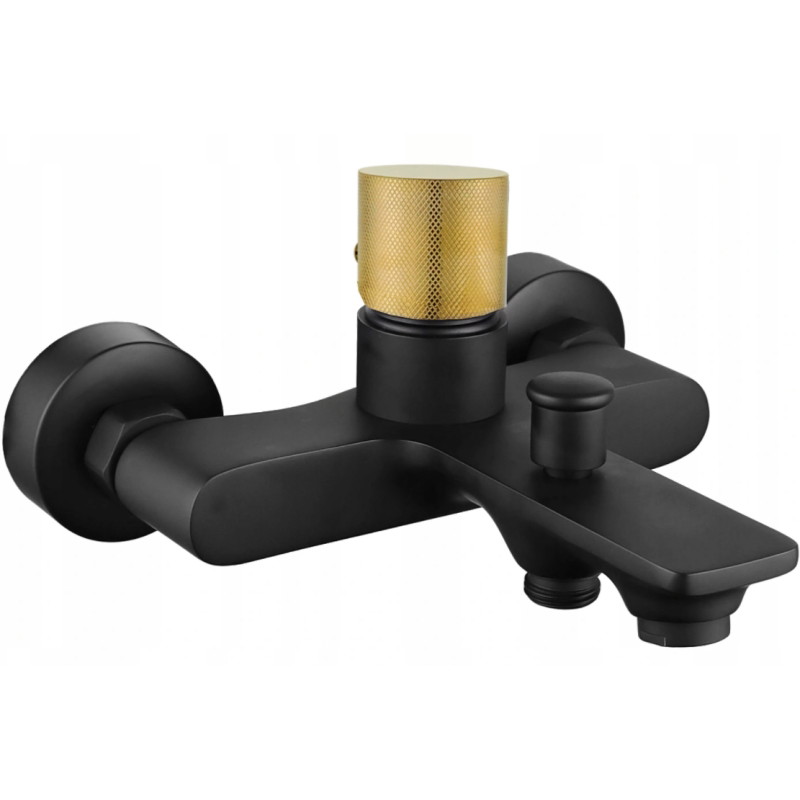 Mexen Royo One bathtub faucet, black/gold - 72230-75
