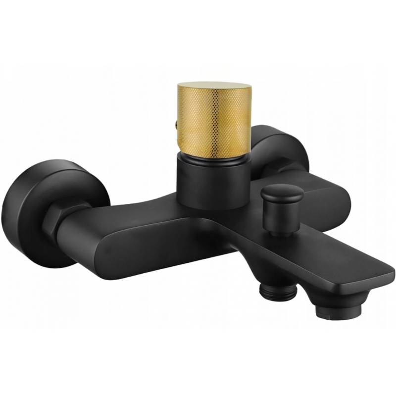 Mexen Royo One grifo de bañera, negro/dorado - 72230-75