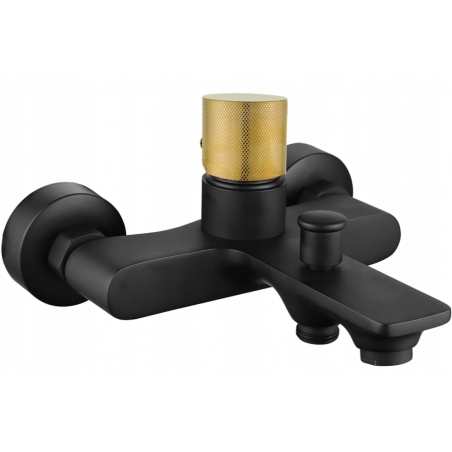 Mexen Royo One grifo de bañera, negro/dorado - 72230-75