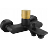 Mexen Royo One badkarblandare, svart/guld - 72230-75