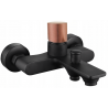 Mexen Royo One rubinetteria da bagno, nero/oro rosa - 72230-76