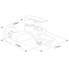 Mexen Royo bathtub tap, gold - 72230-50