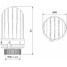 Mexen Thermostatkopf für Heizkörper, weiß - W908-003-20