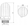 Mexen Uni-Term termostaatiline radiaatori pea, valge - W908-003-20