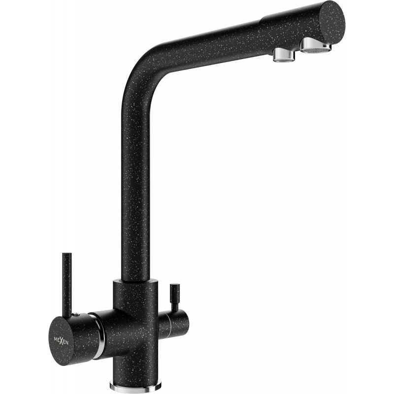 Mexen Duero grifo de cocina, negro moteado - 671600-76
