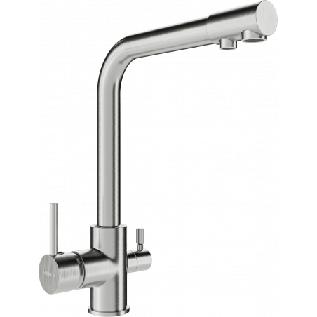 Mexen Duero kitchen faucet, stainless steel - 671600-99