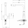 Mexen Duero Küchenarmatur, Inox - 671600-99