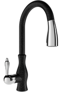 Mexen Savita grifo de cocina, negro moteado - 672601-76