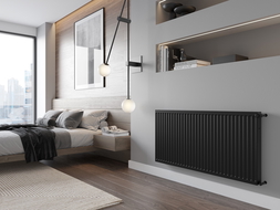 Mexen C21 ploščati radiator 600 x 600 mm, bočna povezava, 769 W, črna - W421-060-060-70