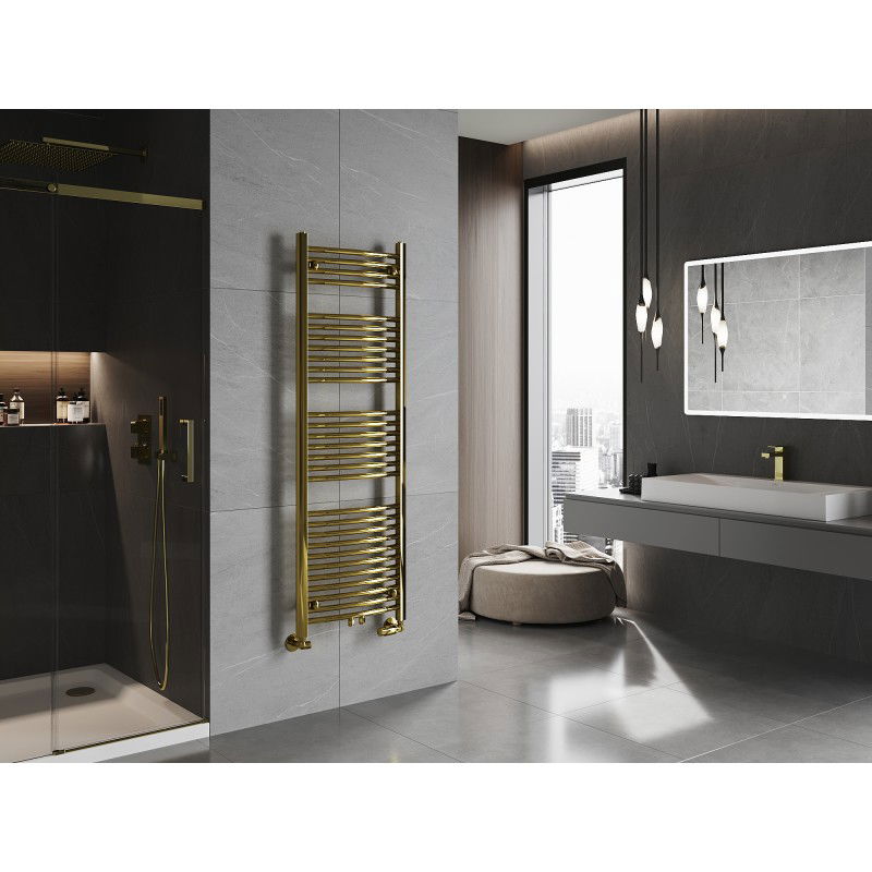 Mexen Ares radiador de casa de banho 1500 x 500 mm, 498 W, dourado - W102-1500-500-00-50