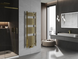 Mexen Ares badkamerradiator 1500 x 500 mm, 498 W, goud - W102-1500-500-00-50