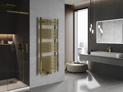 Mexen Ares radiateur de salle de bains 1500 x 600 mm, 579 W, doré - W102-1500-600-00-50