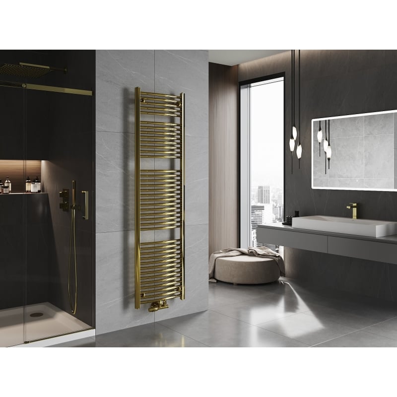 Mexen Ares bathroom radiator 1800 x 500 mm, 647 W, gold - W102-1800-500-00-50