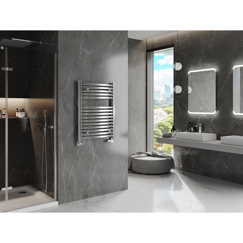 Mexen Helios radiatore da bagno 800 x 600 mm, 354 W, cromato - W103-0800-600-00-01