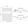 Mexen Helios vannitoa radiaator 800 x 600 mm, 448 W, antratsiit - W103-0800-600-00-66
