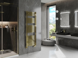 Mexen Helios radiador de baño 1500 x 500 mm, 534 W, dorado - W103-1500-500-00-50