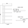 Mexen Jukon ukrasni kupaonski radijator 988 x 500 mm, 461 W, antracit - W116-0988-500-00-66