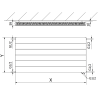 Grille de chauffage Mexen Line CVL11 500 x 600 mm, raccordement inférieur, 409 W, noir - W611L-050-060-70