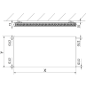 Mexen Flat CF21 Plattenheizkörper 500 x 500 mm, seitliche Anschluss, 504 W, schwarz - W421F-050-050-70