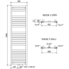 Mexen Uran vannitoa radiaator 1800 x 500 mm, 801 W, antratsiit - W105-1800-500-00-66