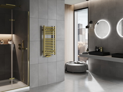 Mexen Hades bathroom radiator 800 x 400 mm, 253 W, gold - W104-0800-400-00-50