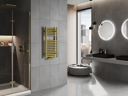 Mexen Hades vannas istabas radiators 800 x 400 mm, 253 W, zelta - W104-0800-400-00-50