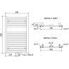 Mexen Hades vannitoa radiaator 800 x 500 mm, 305 W, kroom - W104-0800-500-00-01