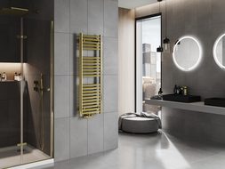 Mexen Hades badrumselement 1200 x 400 mm, 373 W, gyllene - W104-1200-400-00-50