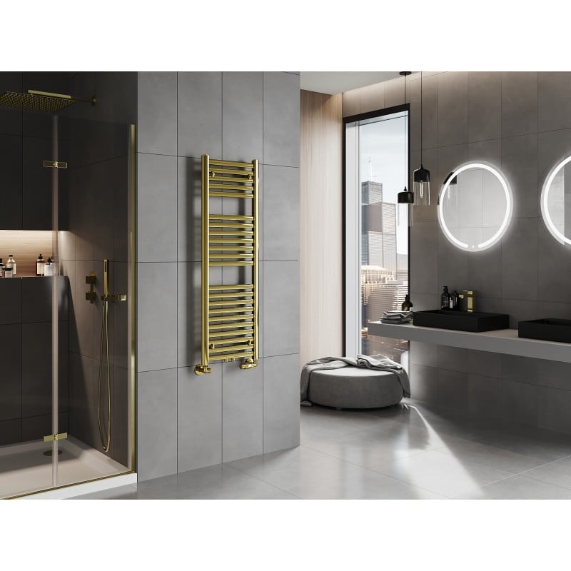 Mexen Hades radiador de baño 1200 x 400 mm, 373 W, dorado - W104-1200-400-00-50