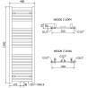 Mexen Hades vannitoa radiaator 1200 x 400 mm, 472 W, antratsiit - W104-1200-400-00-66