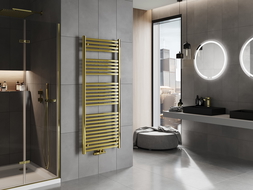 Mexen Hades radiador de casa de banho 1500 x 600 mm, 649 W, dourado - W104-1500-600-00-50