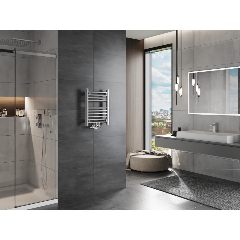 Mexen Mars radiador de casa de banho 500 x 400 mm, 141 W, cromado - W110-0500-400-00-01